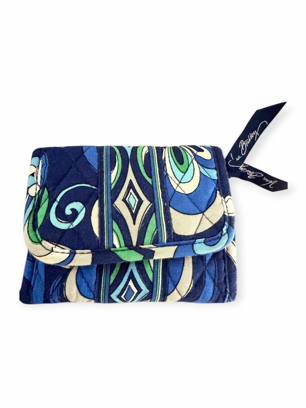 Vera Bradley Mediterranean Blue Quilted Small Wallet